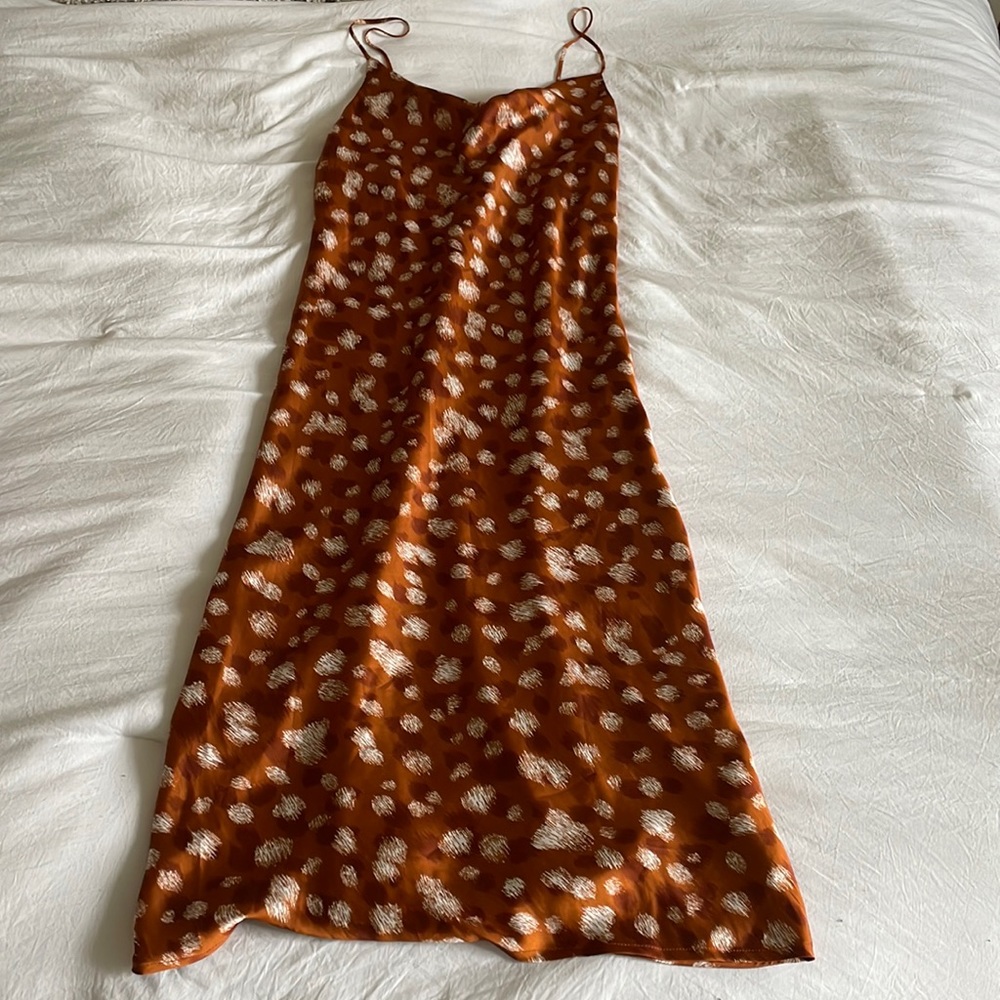 NEW Bardot Leopard Print Silk Midi Dress